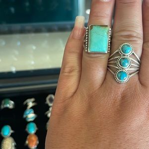 Turquoise Ring Solid Sterling Silver